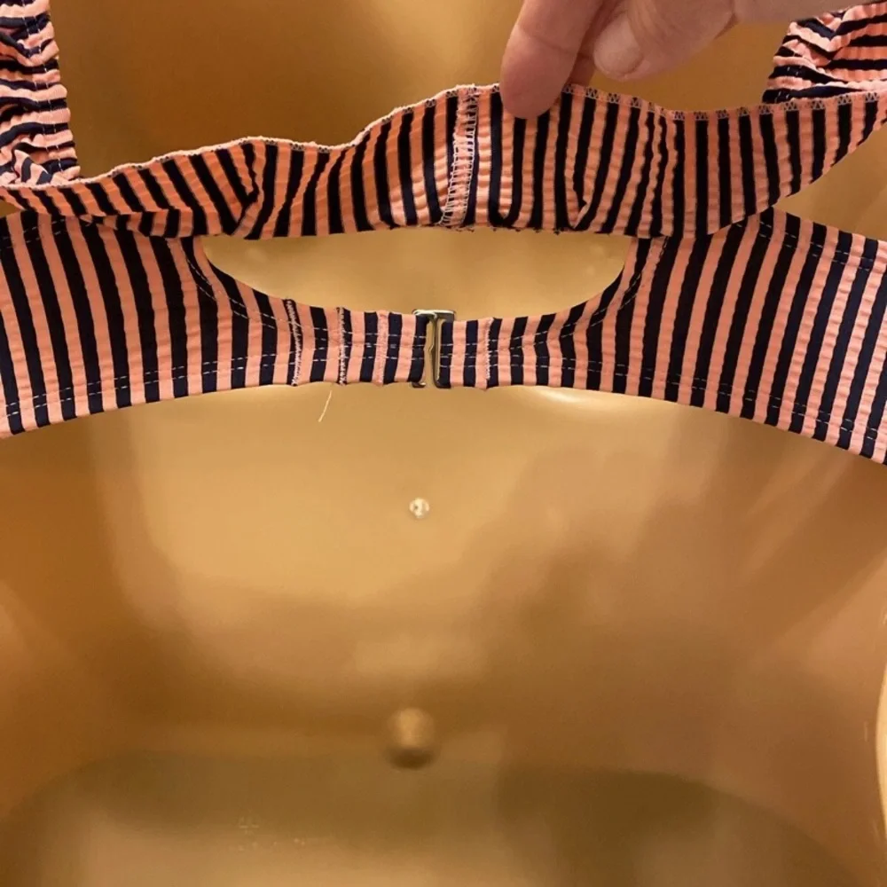 Xhilaration Pink and Black Striped Bikini